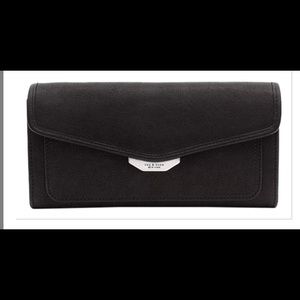 NWB rag & bone long field Wallet black leather